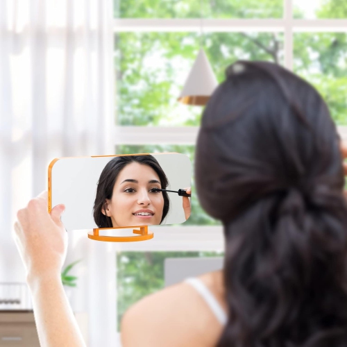 Digital Alarm Clock with USB Charger,Large LED Display, Snooze Function Dim Mode Wall Hanging Beside Desk Clock for Bedroom,Orange