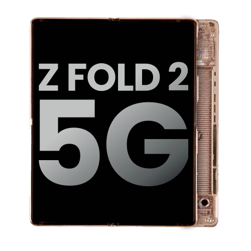 Assemblage intérieur DELO avec cadre de remplacement compatible avec le Galaxy Z Fold 2 5G de Samsung (Bronze mystique)