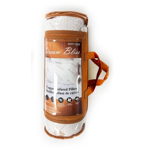 Cotton House - Copper Infused Pillow, Breathable, Machine Washable, Queen Size