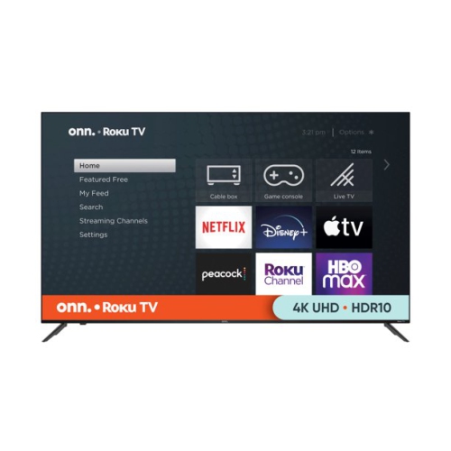 ONN  - . 75" Class 4K Uhd (2160P) Led Frameless Roku Smart Tv (100044717) Local Vancouver Only
