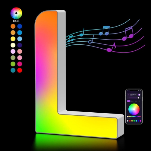 YOULIGHTS  Light Up Letters Led Letter - Bedroom Lighted Letter Colorful Glitter Alphabet Music Sync Color Changing Letters for Boy Girl Gift Birthday