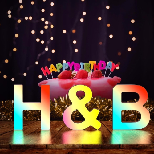 Light Up Letters LED Letter - Bedroom Lighted Letter Colorful Glitter Alphabet Music Sync Color Changing Letters for Boy Girl Gift Birthday Christmas
