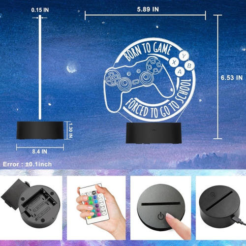 Veilleuse de jeu, lampe de jeu pour enfants, cadeau de veilleuse de console de jeu, cadeaux d'anniversaire de Noël pour les garçons copains lui, Born