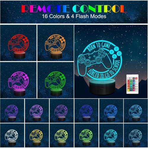 Veilleuse de jeu, lampe de jeu pour enfants, cadeau de veilleuse de console de jeu, cadeaux d'anniversaire de Noël pour les garçons copains lui, Born