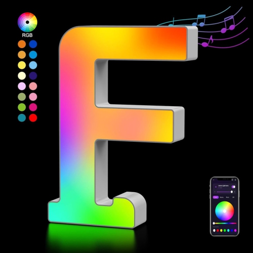 YOULIGHTS  Light Up Letters Led Letter - Bedroom Lighted Letter Colorful Glitter Alphabet Music Sync Color Changing Letters for Boy Girl Gift Birthday