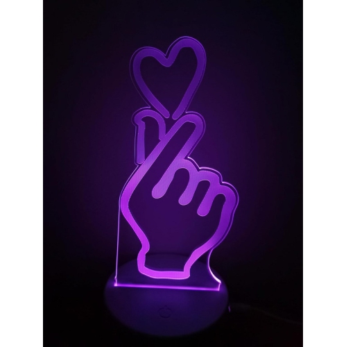 3D holographic fantasy children's night light, 7 colors. This night light is touch sensitive and can be powered by USB