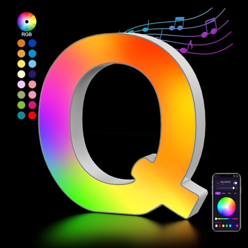 YOULIGHTS  Light Up Letters Led Letter - Bedroom Lighted Letter Colorful Glitter Alphabet Music Sync Color Changing Letters for Boy Girl Gift Birthday