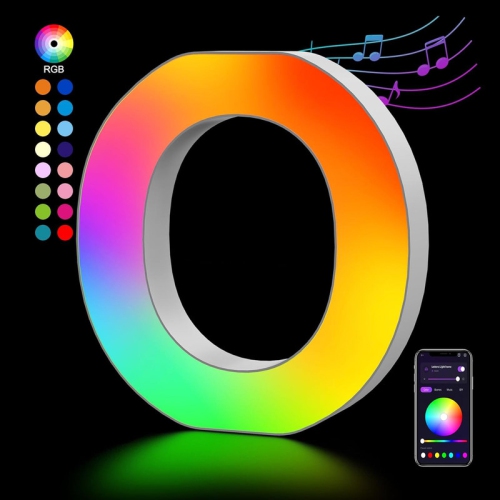 YOULIGHTS  Light Up Letters Led Letter - Bedroom Lighted Letter Colorful Glitter Alphabet Music Sync Color Changing Letters for Boy Girl Gift Birthday