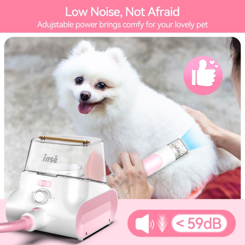 Dog grooming kit & Dog Grooming Vacuum, Pet Grooming Vacuum with Pet Clipper Nail Grinder, 4.5L Dust Cup Dog Brush Vacuum with 7 Pet Grooming Tools