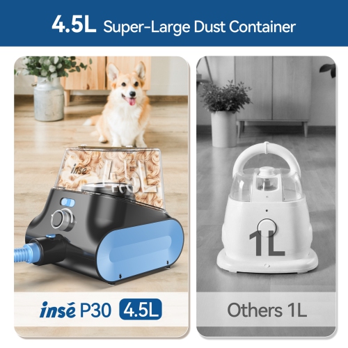 Dog grooming kit & Dog Grooming Vacuum, Pet Grooming Vacuum with Pet Clipper Nail Grinder, 4.5L Dust Cup Dog Brush Vacuum with 7 Pet Grooming Tools