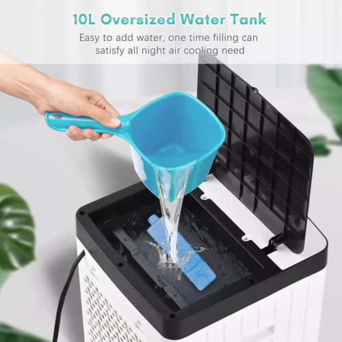 Refroidisseur portatif par évaporation 10 L de TOPTENG, humidificateur de ventilateur à distance 3-EN-1, refroidisseur de ventilateur à 3 modes