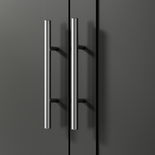 kleankin Bathroom Wall Cabinet, Medicine Cabinet, Over Toilet Storage Cabinet with Shelf for Living Room and Entryway, Black