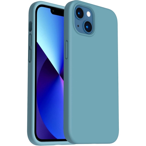 ORNARTO  Shockproof Liquid Silicone Designed for Iphone 13 Case Gel Rubber Full Protection Anti-Shock Cover Case Drop Protection 6.1Inch-Cactus