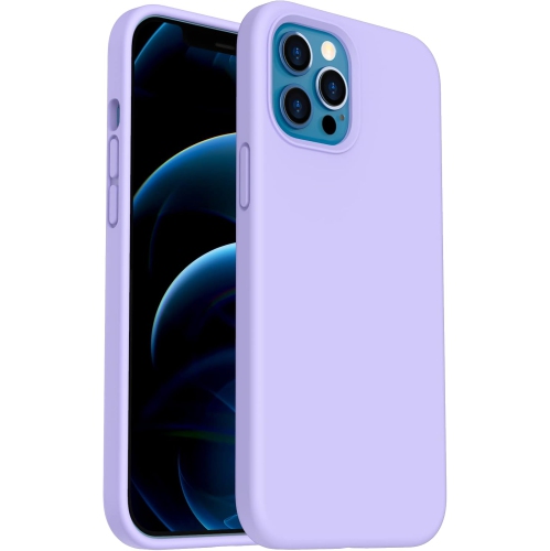 Silicone liquide antichoc ORNARTO Conçu pour iPhone 12 Pro Max de 6,7&nbsp;po, étui protecteur intégral en caoutchouc gel, étui antichoc, protection