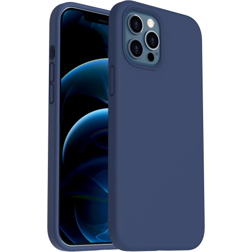 Silicone liquide antichoc ORNARTO Conçu pour iPhone 12 Pro Max Étui 6,7&nbsp;po, caoutchouc gel Protection intégrale Étui antichoc Protection contre