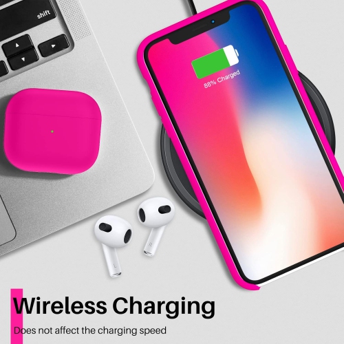 ORNARTO Liquid Silicone Case for iPhone Xs, for iPhone X Slim Liquid Silicone Soft Gel Rubber Case Cover for iPhone Xs(2018) 5.8 inch-Hot Pink