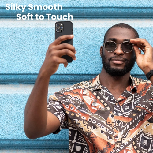 ORNARTO Shockproof Liquid Silicone Designed for iPhone 13 Pro Max Case 6.7", Gel Rubber Full Protection Anti-Shock Cover Case Drop Protection