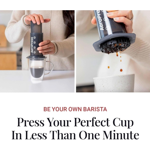 Original Coffee Press – Full body, smooth, rich, coffee without grit or bitterness. American, cold brew, latte, espresso style coffee Pot. Small