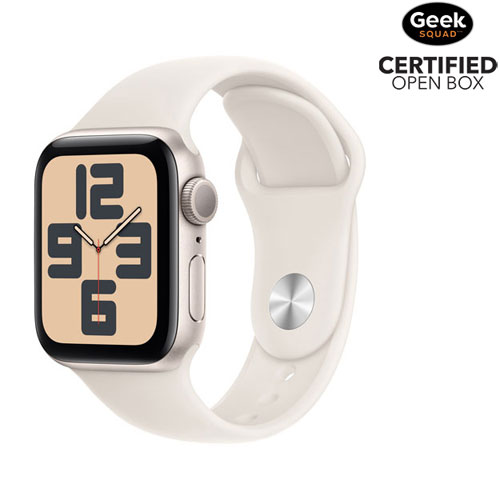 Boîte ouverte - Apple Watch SE avec boîtier de 40 mm en aluminium Comète et bracelet sport Comète - Petit/Moyen