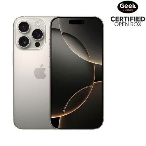 Boîte ouverte - iPhone 16 Pro de 128 Go d'Apple - Titane naturel - Déverrouillé