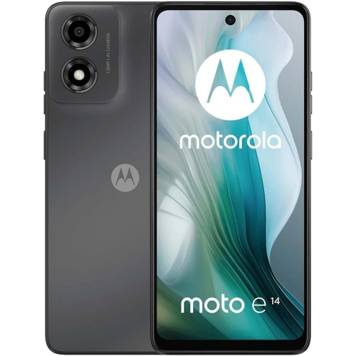 Motorola Moto E14 Écran 90&nbsp;Hz de 6,5&nbsp;po 50&nbsp;Mpx de stockage 64&nbsp;Go Caméra principale double SIM I Téléphone intelligent déverrouillé