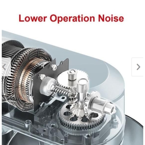 Batteur sur socle à 6 vitesses de 1200&nbsp;W avec bol en acier inoxydable et accessoires de 6&nbsp;L - Argenté