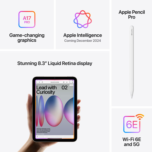 iPad mini 8,3 po 512 Go avec Wi-Fi & 5G d'Apple - Violet