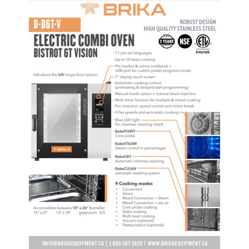 Four électrique Brika Bistrot 6T Vision Combi