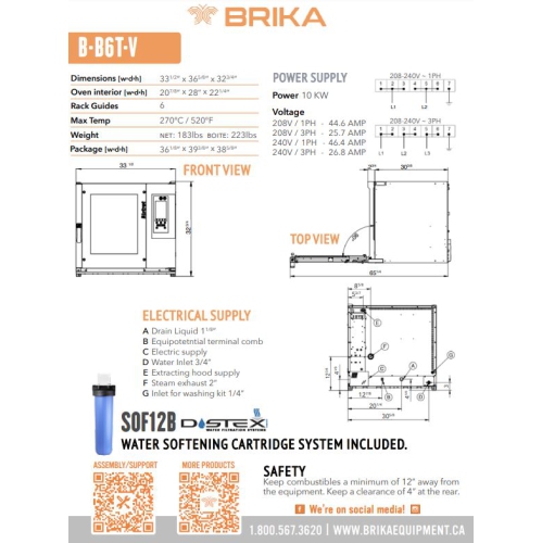Four électrique Brika Bistrot 6T Vision Combi