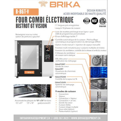 Four électrique Brika Bistrot 6T Vision Combi