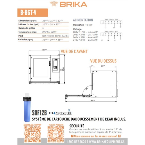 Four électrique Brika Bistrot 6T Vision Combi