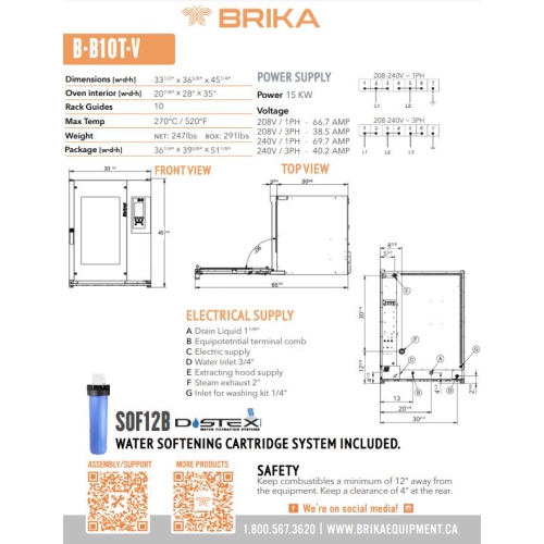 Brika Bistrot Electric Oven 10T Vision Combi Oven