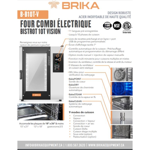 Brika Bistrot Electric Oven 10T Vision Combi Oven
