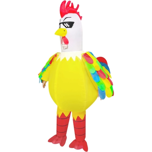 Inflatable Chicken Costume for Adults – Funny Blow-Up Halloween Cosplay Outfit
