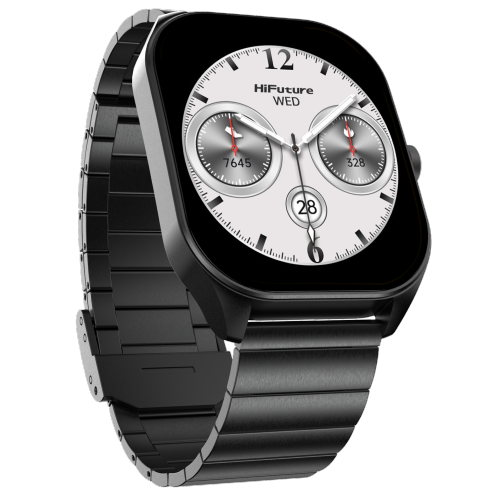 HiFuture – APEX Smartwatch – 2.04” AMOLED, Anti-Fingerprint, IP68 Waterproof, Bluetooth Calling, Heart Rate & Blood Oxygen, Sleep Monitor, Stainless