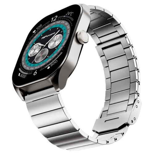 HiFuture – APEX Smartwatch – 2.04” AMOLED, Anti-Fingerprint, IP68 Waterproof, Bluetooth Calling, Heart Rate & Blood Oxygen, Sleep Monitor, Stainless