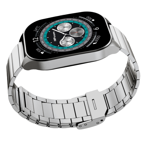 HiFuture – APEX Smartwatch – 2.04” AMOLED, Anti-Fingerprint, IP68 Waterproof, Bluetooth Calling, Heart Rate & Blood Oxygen, Sleep Monitor, Stainless