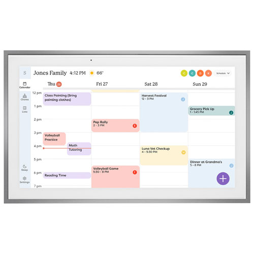 Écran tactile intelligent avec calendrier de 15 po de Skylight - Argenté - Exclusivité Best Buy