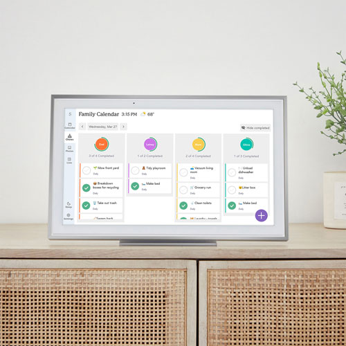 Écran tactile intelligent avec calendrier de 15 po de Skylight - Argenté - Exclusivité Best Buy