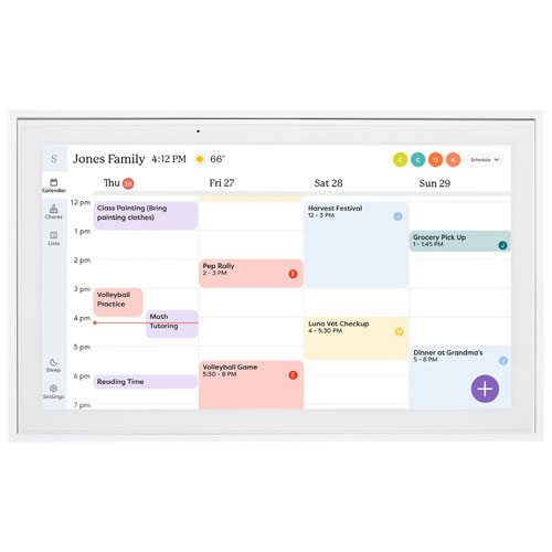 Écran tactile intelligent avec calendrier de 15 po de Skylight - Blanc