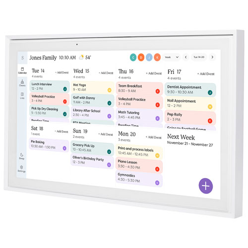 Écran tactile intelligent avec calendrier de 15 po de Skylight - Blanc