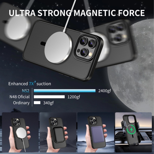 [CS] Matte Silicone Hybrid Magnetic MagSafe Case Cover for iPhone 11 Pro Max, Navy