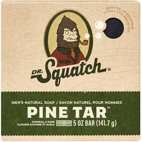 Pain de savon naturel pour hommes de Dr Squatch - Pine Tar