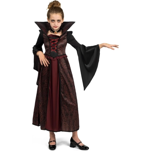 Royal Vampire Costume for Girls – Halloween Dress Up, Role-Playing, Cosplay & Vampire-Themed Parties. 3-14 Years