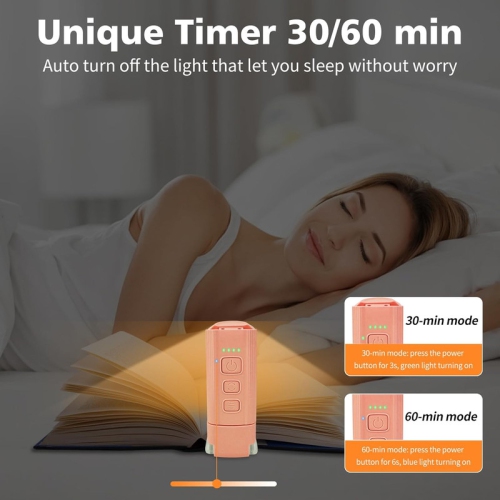Reading Light,Rechargeable Book Light for Reading in Bed,Portable Clip-on LED Bookmark Reading Lamp USB Bed Lights for headboard Long Lasting Night