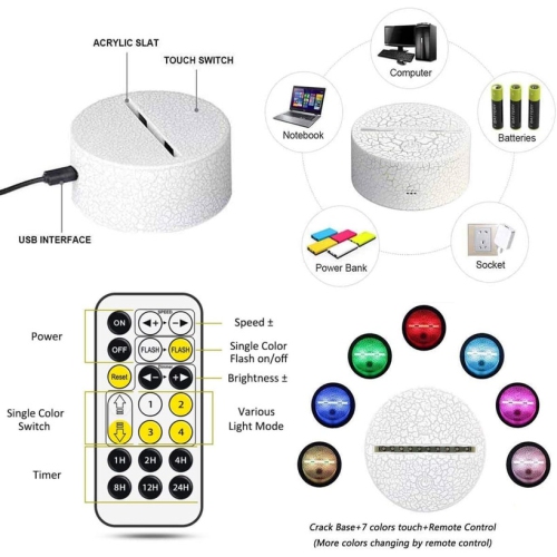 3D Maple Leaf Night Light, Maple Tress Lamp, 7 Color Changing with Remote Control+Timer+Dim, Christmas Birthday Gifts for Girls Boys Men Women