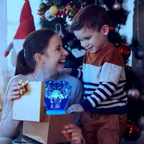 Night Light for Kids,3D Illusion 16 Colors Changing LED Night Lamp with Remote and Touch Control Toys are Gifts