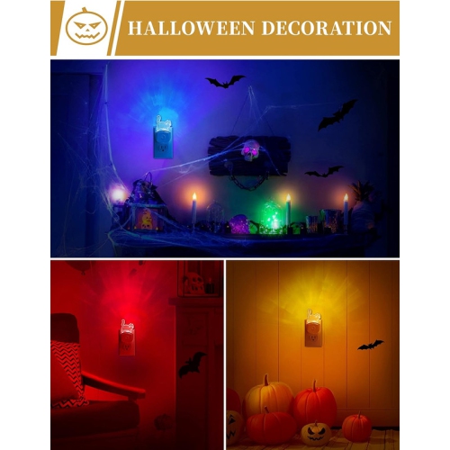 Cat Night Light [2 Pack], Color-Changing Kids Night Light, Plug In, Dusk-To-Dawn Sensor, Baby Night Light, 8-Color RGB, Rainbow LED Night Light