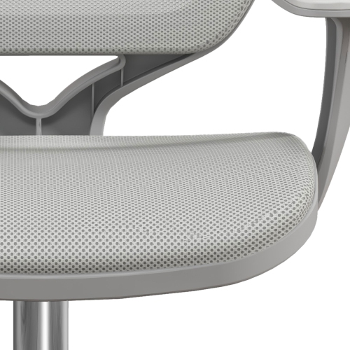 Vinsetto Small Mesh Office Chair, Mid Back Rolling Computer Desk Chair with Tilt Function, Adjustable Height, Swivel Castors for Office, Grey