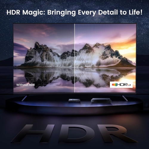 3 Ports HDMI 2.1 Switch Box 4K@120Hz, HDMI 2.1 Splitter 3 in 1 Out with Remote & Auto-Switching, HDMI selector Switch Support VRR ALLM HDR 3D Audio,